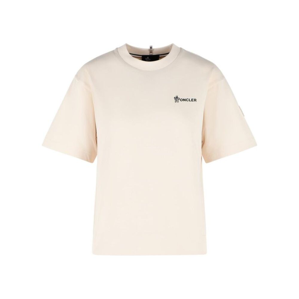 Moncler Grenoble Ivory White Cotton T-Shirt Women